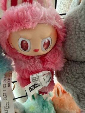 Pop Mart Pink Furry Character Plush Toy